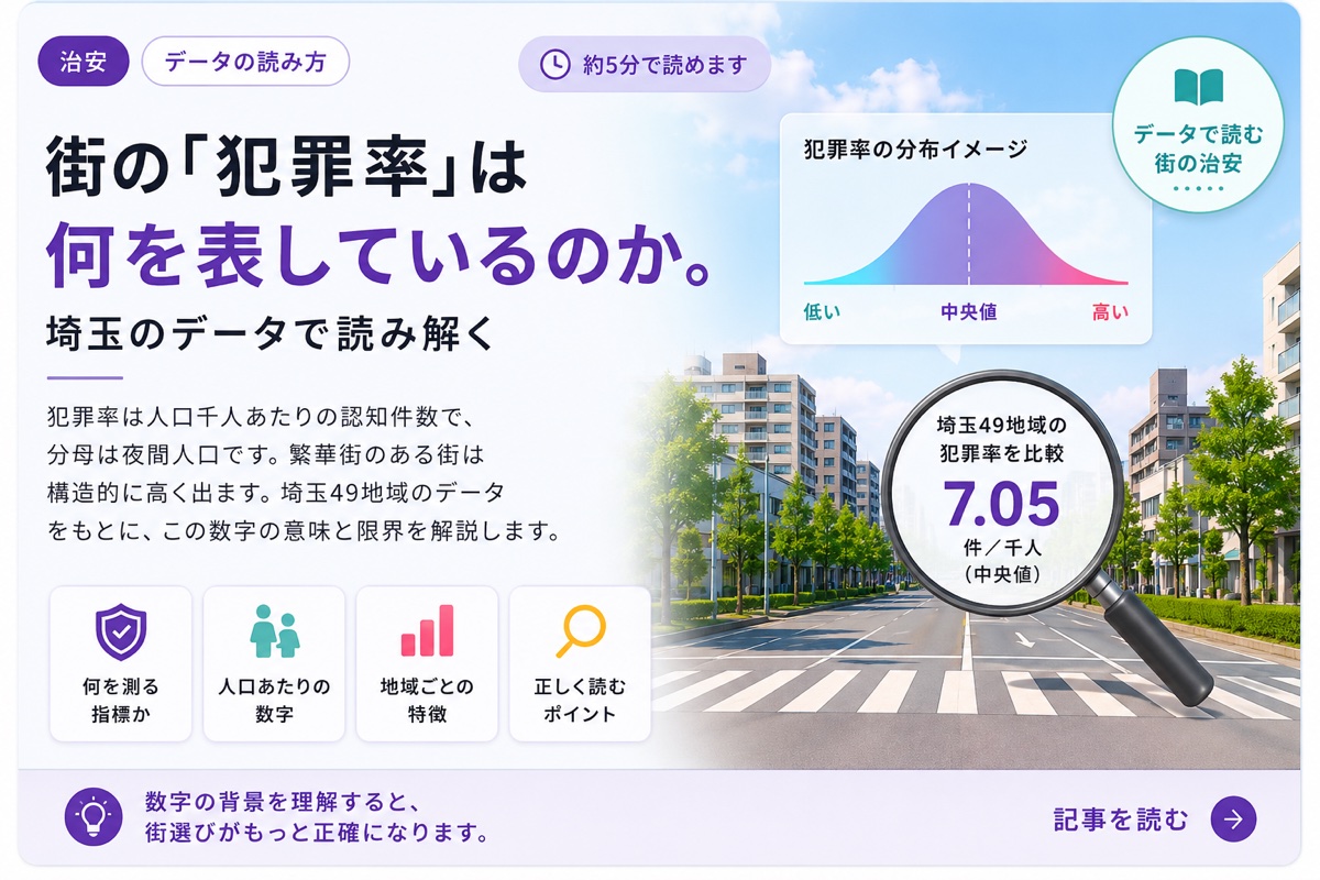 街の「犯罪率」は何を表しているのか。埼玉のデータで読み解く